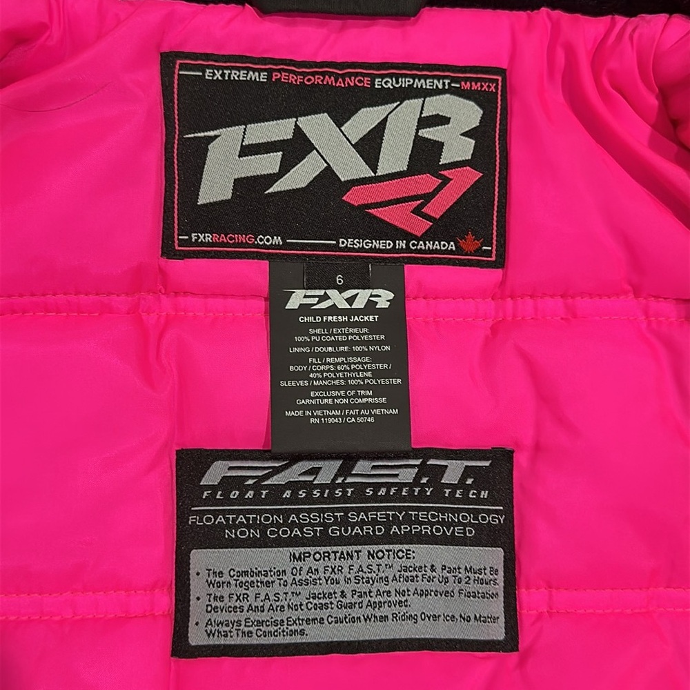 FXR youth size 6 Jacket with F.A.S.T cold weather technology. New shape.